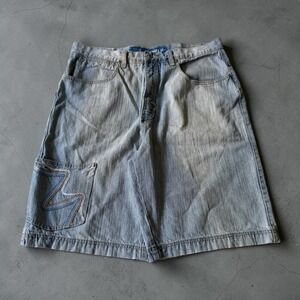 Vintage Delf Denim Jorts Size 38 Baggy Y2K Hip Hop Skater Southpole Style